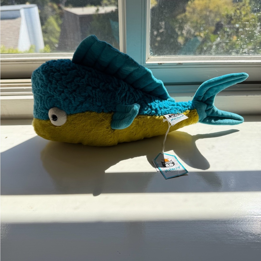 Authentic Jellycat Delano Dorado fish
